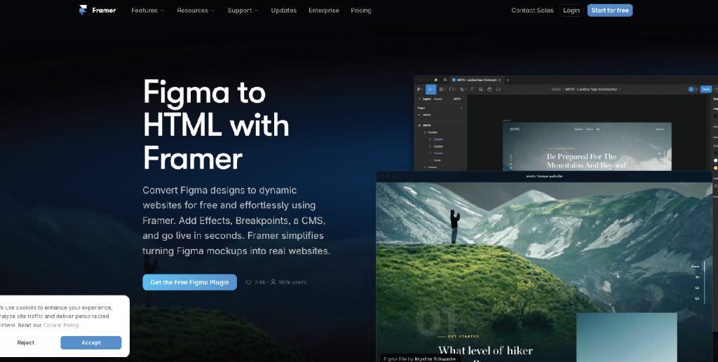 Framer Web - Figma to HTML CSS Plugin
